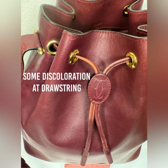 Cartier Vintage Calfskin Bucket bag with card and COA - Picture 17 of 17